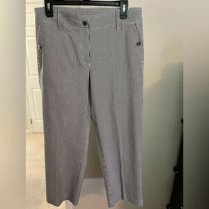 Company Collection women’s 10 petite pants wide waist band black & white striped